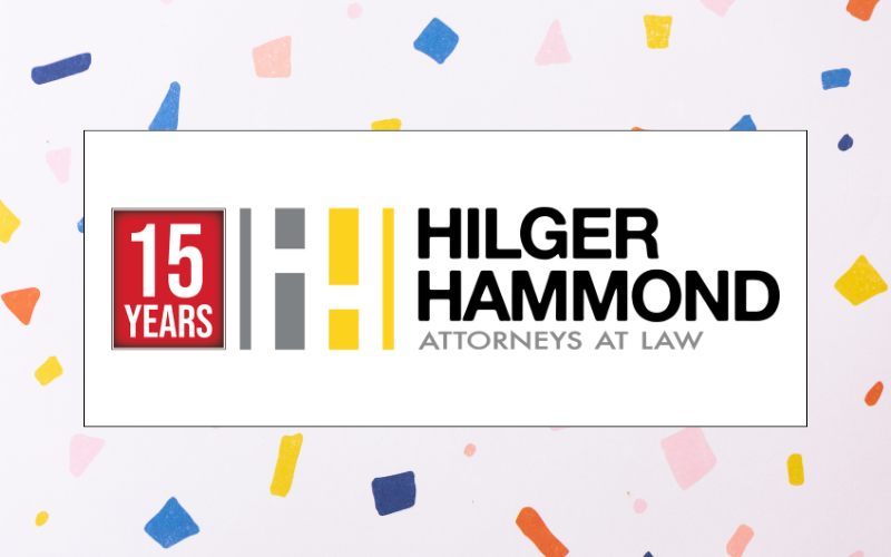 Celebration of Hilger Hammond anniversary with new 15 year anniversary logo