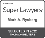 Attorney Mark Rysberg's SuperLawyers badge showing he's one of the top rated construction lawyers in Michigan. 